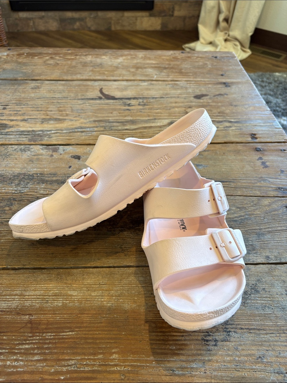 Birkenstock Arizona EVA Sandals — Pale Pink